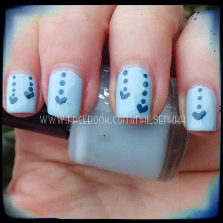 Nail Art Corazones Colgando