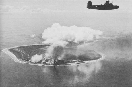 Nauru_Island_under_attack_by_Liberator_bombers_of_the_Seventh_Air_Force.