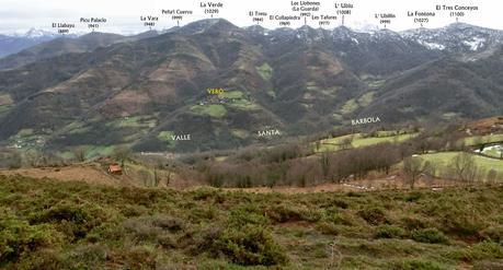 El Cantu Muñón-La Ceceal-L' Arquera-L' Artusu-La Peñona