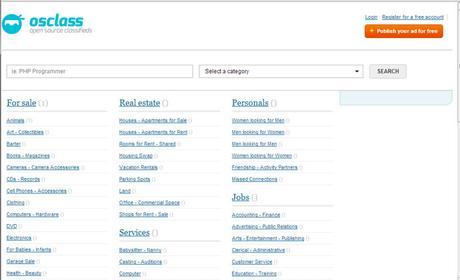 Crea tu portal de anuncios en 3 pasos. osclass-inicio