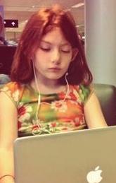 Nora and Macbook