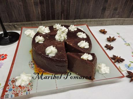 Flan de chocolate en olla programable.