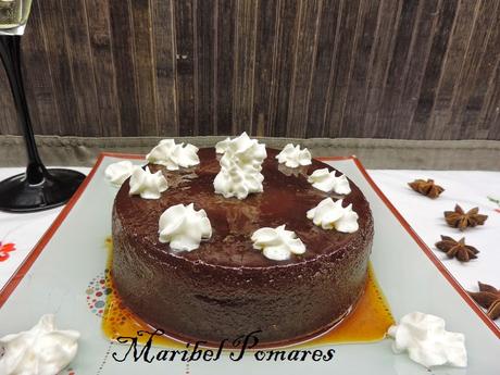 Flan de chocolate en olla programable.