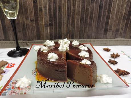 Flan de chocolate en olla programable.