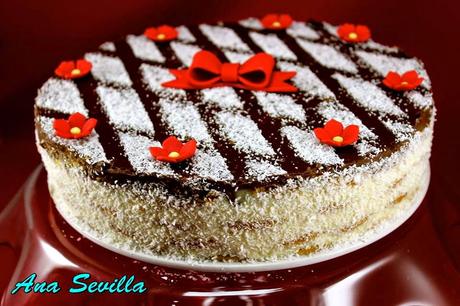 Tarta de coco y galletas Ana Sevilla con Thermomix