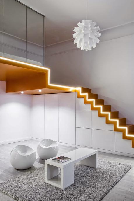 Diseño interior en apartamento de Budapest