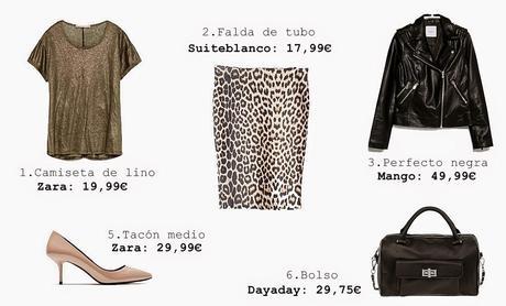 Falda de leopardo, combinaciones Falda de leopardo, combinaciones