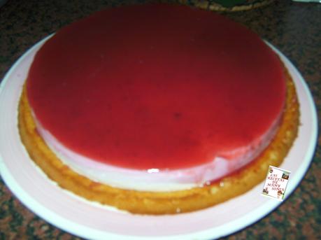 TARTA PETIT SUISSE DE FRESA  CON YOGUR GRIEGO CON THERMOMIX