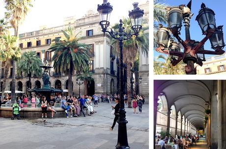 Paseo en familia por la plaza Real plaza real barcelona