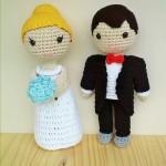 Pareja de novios amigurumi