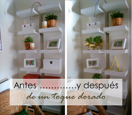 Antes y después de un toque dorado: #diariodeco12.