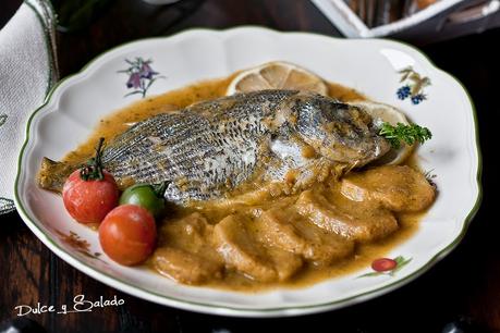 Chopa  de Roca en Salsa de Zanahoria