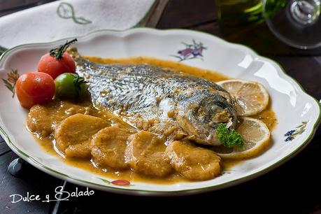 Chopa  de Roca en Salsa de Zanahoria