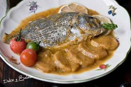 Chopa  de Roca en Salsa de Zanahoria