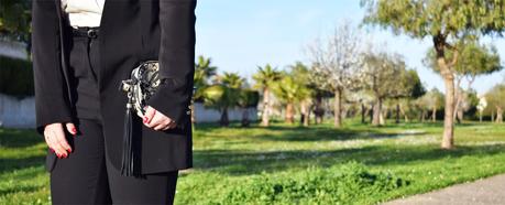 Black suit, spike touch