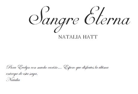 Sangre Eterna by Natalia Hatt (Reseña)