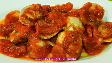 Receta de almejas con salsa de tomate