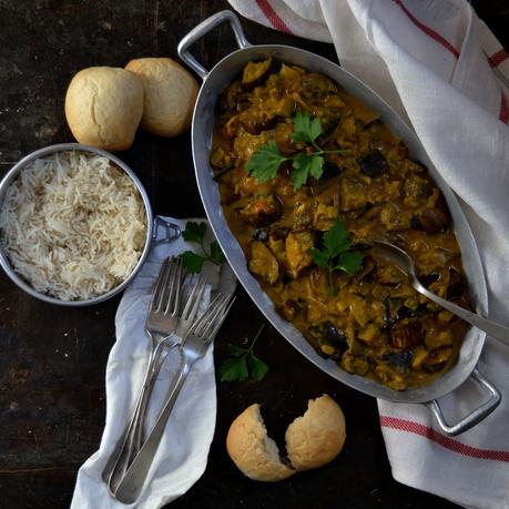 CURRY DE BERENJENAS CON LECHE DE COCO