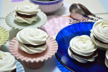 Merengues rellenos de Nutella