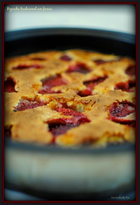 bizcocho tradicional con fresas tererecetas 02