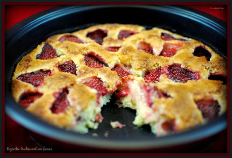 bizcocho tradicional con fresas tererecetas 01