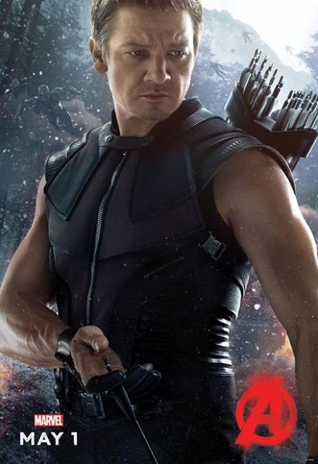 Póster de Hawkeye en @Avengers #AgeOfUltron, y fechas de estreno en Latinoamérica