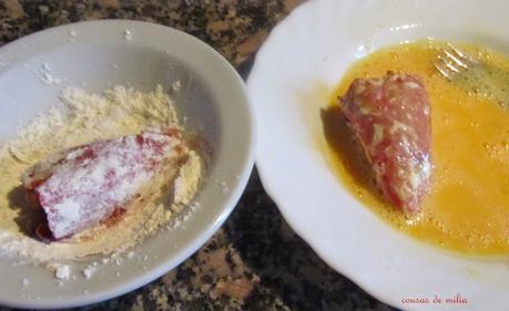 Pimientos de piquillo rellenos de ropa vieja