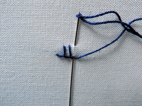 Escuela de Bordado: colocación del hilo y de la aguja / Embroidery School: placing the thread and the needle