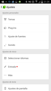 ¡Tu mejor teclado para Android! Go Keyboard Ajustes
