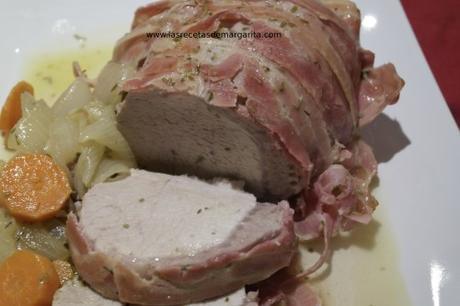 Lomo de cerdo con beicon