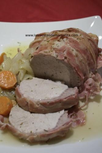 Lomo de cerdo con beicon