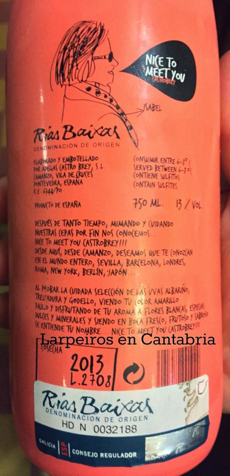 Vino Blanco Nice To Meet You 2013: De un amigo por un amigo