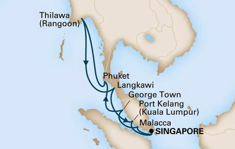 Crucero en el Ms VOLENDAM; de Singapur al corazón de Malasia y Myanmar
