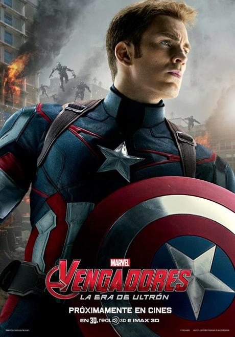 NUEVO PÓSTER INDIVIDUAL DE “VENGADORES: LA ERA DE ULTRÓN” CON EL CAPITÁN AMÉRICA