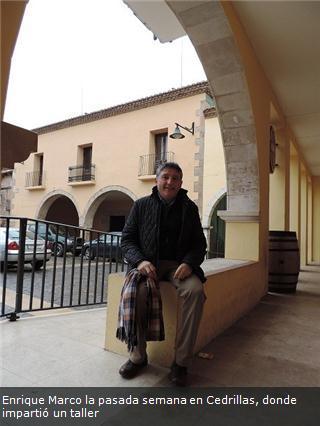 Enrique Marco la pasada semana en Cedrillas, donde impartió un taller 