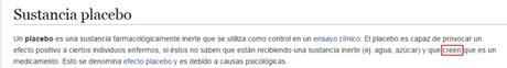 Creer y el efecto placebo efecto placebo