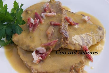 LOMO CON SALSA DE JAMÓN