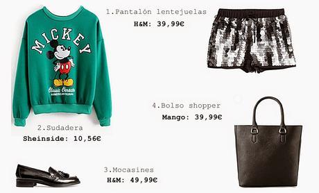 Pantalón de lentejuelas looks para el día a día