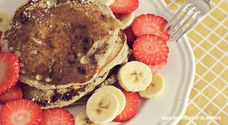 tortitas plátano fresas