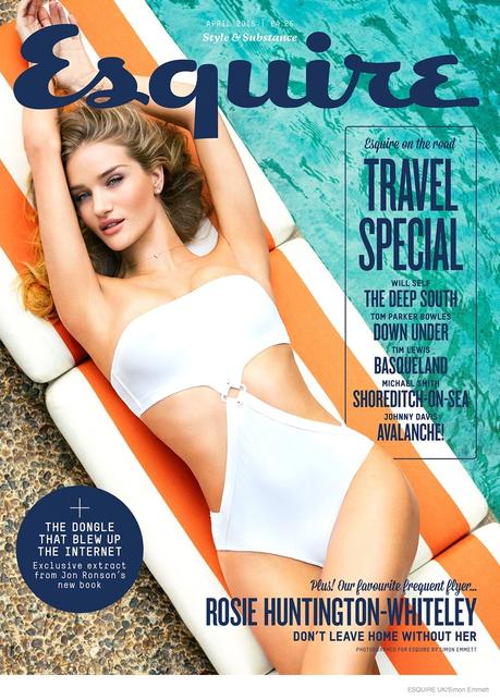 Rosie Huntington-Whiteley portada de Esquire con increíbles trajes de baño
