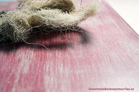 Decapado en gris y burdeos tutorial decapado