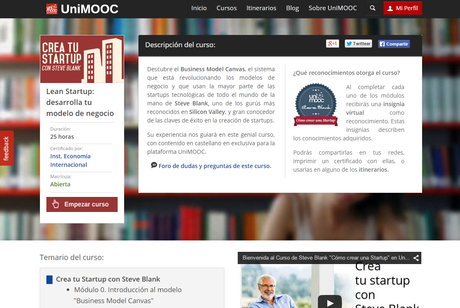 Curso Online Lean Startup: desarrolla tu modelo de negocio Curso Lean Startup