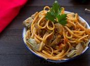 Linguini alcachofas