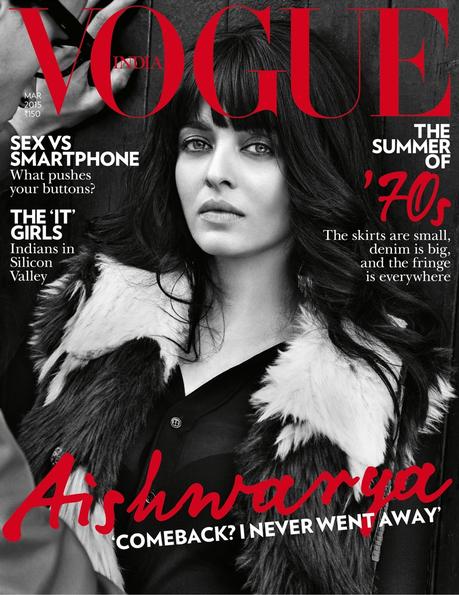 Una Aishwarya setentera portada de Vogue India