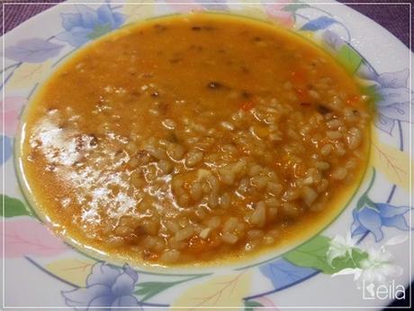 Arroz en caldo con zapallo (calabaza). Gaston Acurio