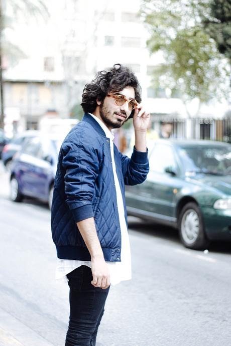 Asos_Bomber_White_Shirt_Skinny_Jeans_MR_Boho_Sunglasses_Selfie&Gafas_Optica_Ciscar_Glamour_Narcotico_Menswear_and_lifestyle_blog_Charlie_Cole (6)