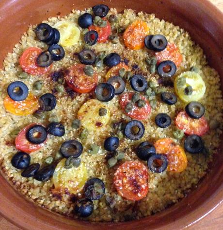 Bulgur gratinado con tomatitos