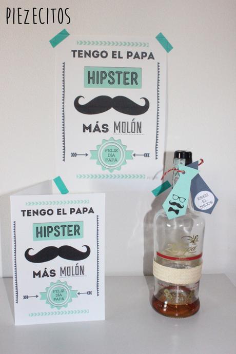 Lámina hipster para el día del padre gratis