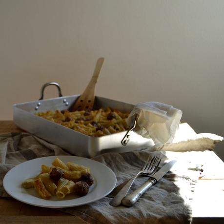 TORTIGLIONI CON ALBONDIGUILLAS