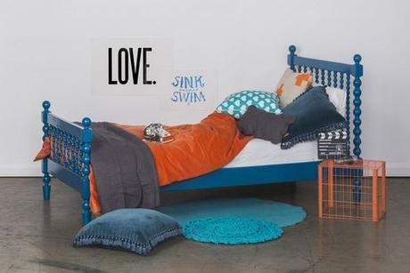 Camas de forja pennybed azul oscuro